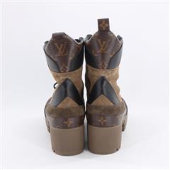 LOUIS VUITTON 1A4XYG Laureate Desert Monogram Boot Women Boots Sz 38